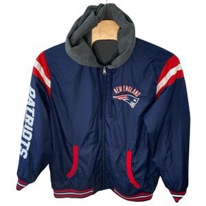 NFL New England Patriots Reversable Full Zip Jacket Hoodie Sweatshirt Mens 3XL
